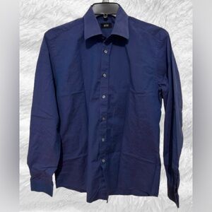 Men’s Hugo Boss Button Down Dress Shirt, blue, size 40, neck - 15 3/4